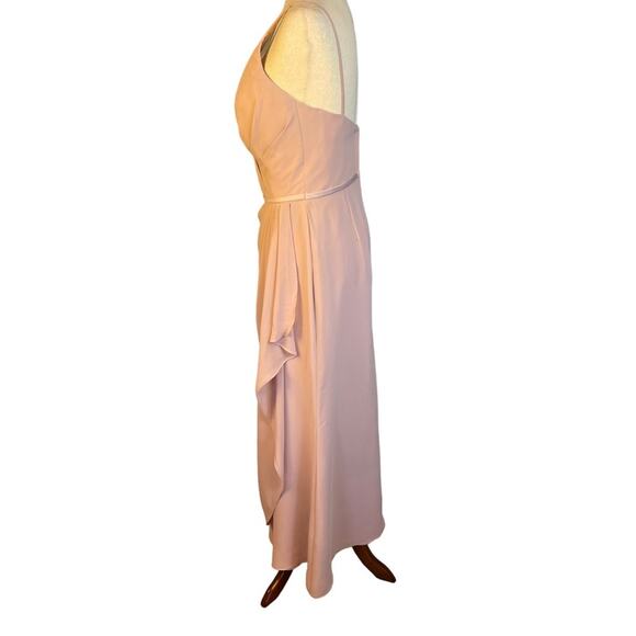 Alfred Angelo 7403 Love's First Blush Chiffon Sleeveless Dress Gown Size 10 - Picture 5 of 12